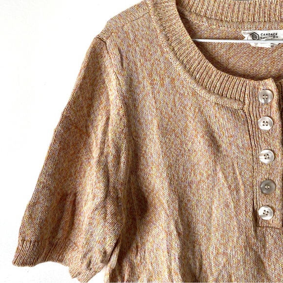 Candace Cameron Bure Multicoloured Knit Button Sweater - Picture 2 of 6